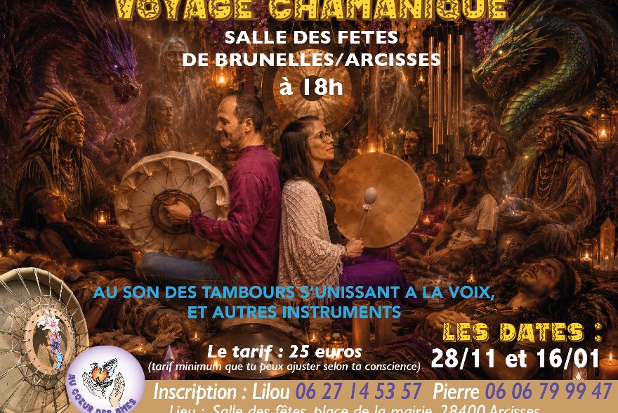 Voyage chamanique au son des tambours et autres instruments