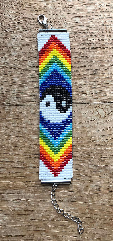 Bracelet en perles Miyuki Yin Yang couleur (bracelet 4)