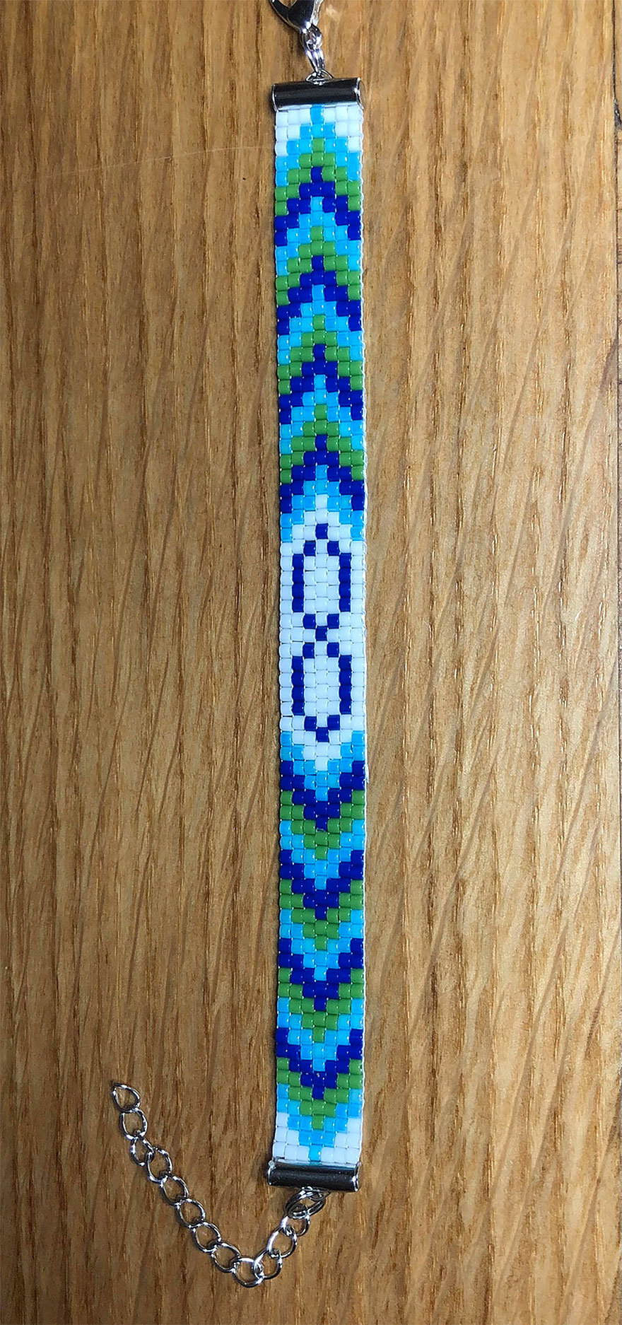 Bracelet en perles Miyuki bleu (bracelet 10)