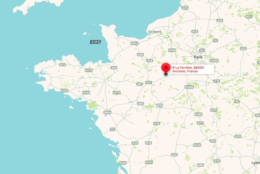 Plan d'accès pour venir Au coeur des Âmes à Arcisses (28)