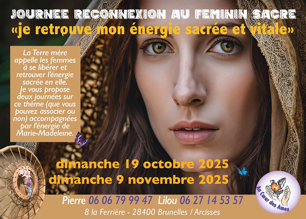 Flyer Je retrouve mon énergie sacrée et vitale avec Marie-Madeleine