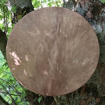 Tambour tissé bleu, jaune et violet (tambour 9)