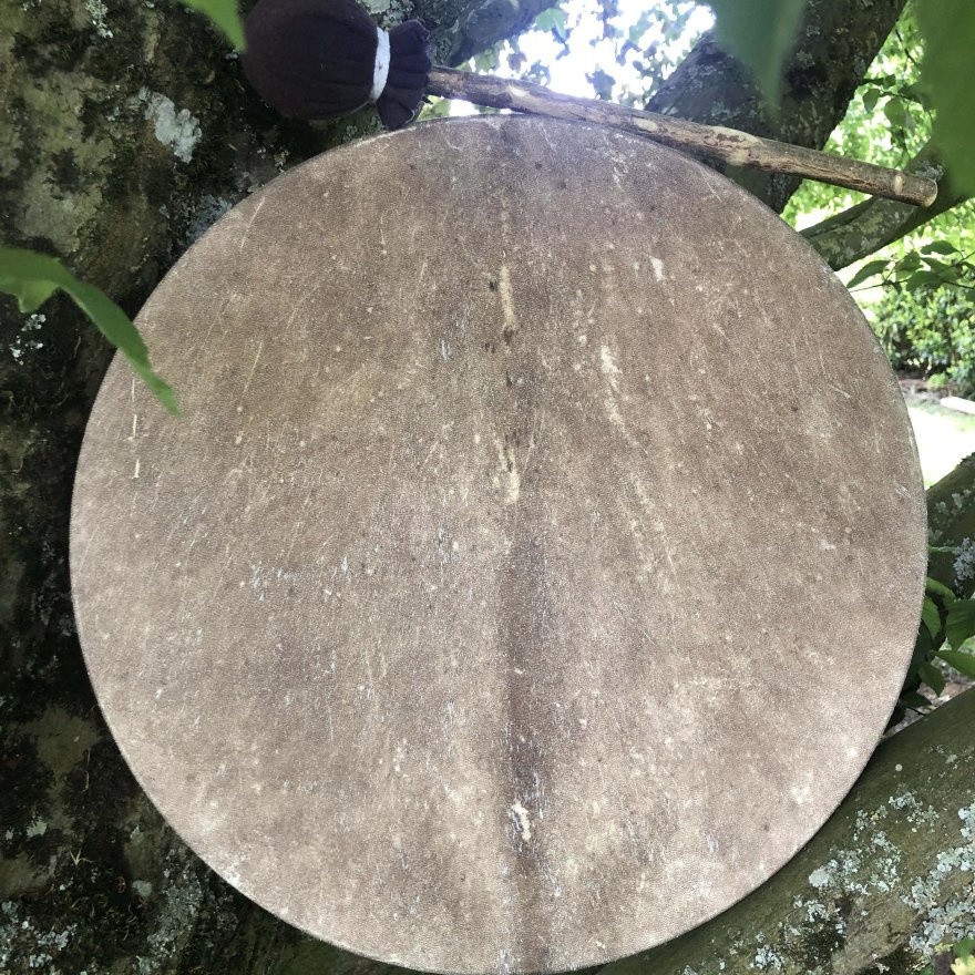 Tambour tissé bleu et bordeaux (tambour 30)